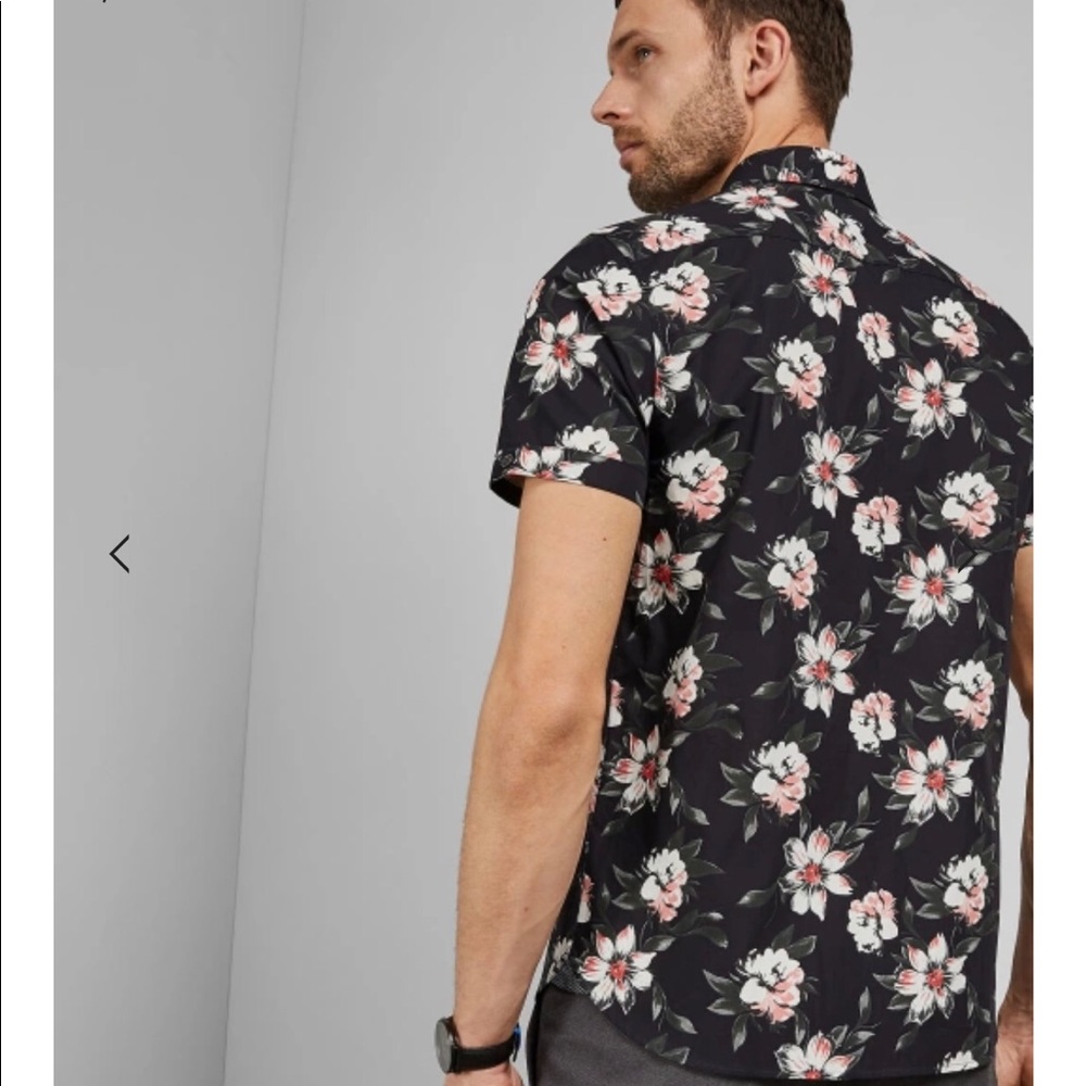 NWT Ted Baker London Philip SS Floral Shirt - Picture 2 of 6
